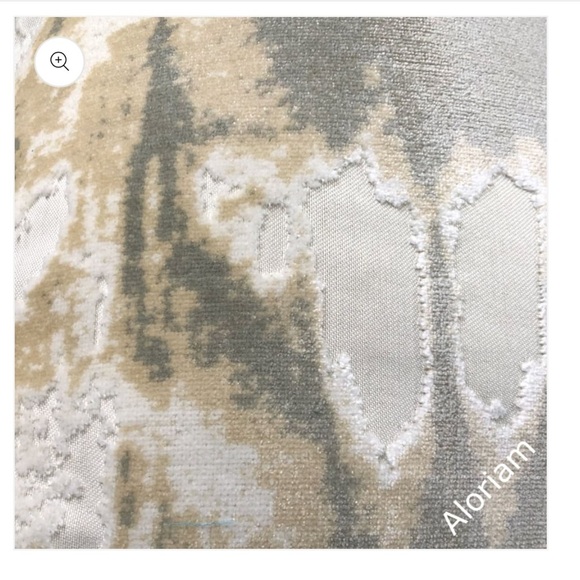 Kodiak III Cream Sand Gray Taupe Abstract Velvet Pillow-22” with 24” Insert Incl - Picture 2 of 7